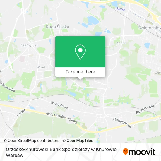 Карта Orzesko-Knurowski Bank Spółdzielczy w Knurowie