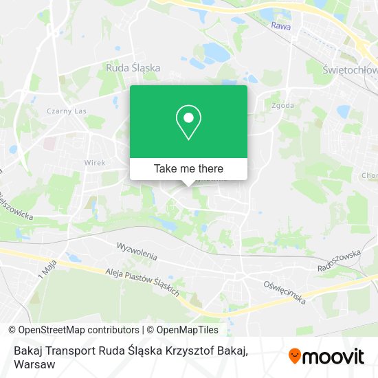 Карта Bakaj Transport Ruda Śląska Krzysztof Bakaj