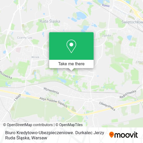 Biuro Kredytowo-Ubezpieczeniowe. Durkalec Jerzy Ruda Śląska map