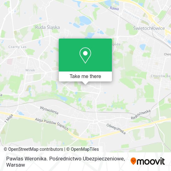 Карта Pawlas Weronika. Pośrednictwo Ubezpieczeniowe