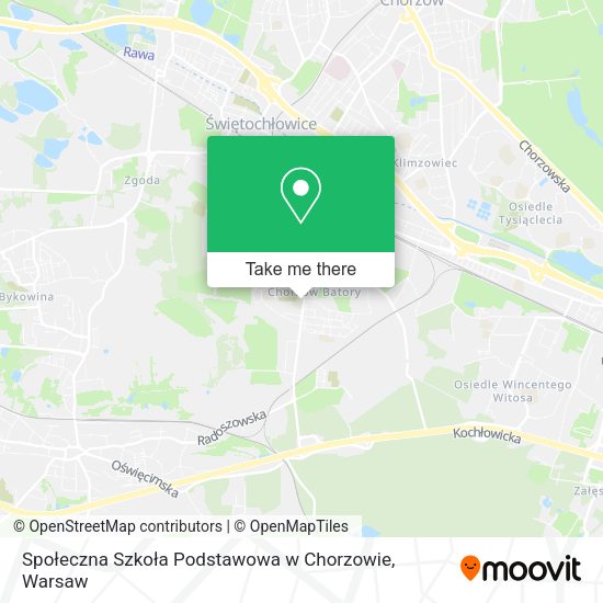 Społeczna Szkoła Podstawowa w Chorzowie map