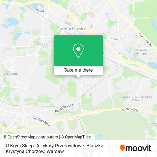 U Krysi Sklep. Artykuły Przemysłowe. Blaszka Krystyna Chorzów map