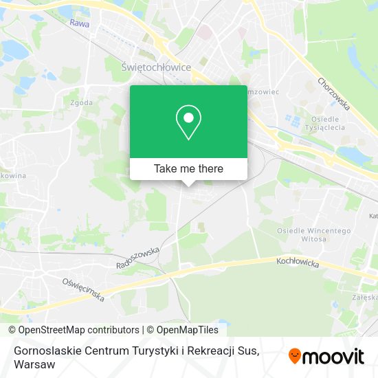 Gornoslaskie Centrum Turystyki i Rekreacji Sus map