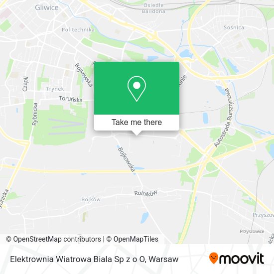 Elektrownia Wiatrowa Biala Sp z o O map