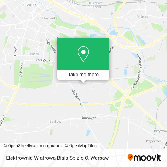 Elektrownia Wiatrowa Biala Sp z o O map
