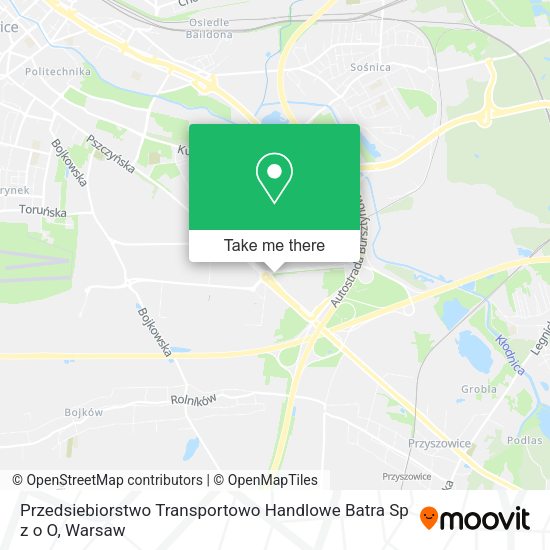 Карта Przedsiebiorstwo Transportowo Handlowe Batra Sp z o O