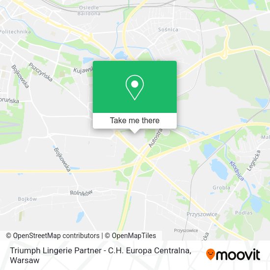 Triumph Lingerie Partner - C.H. Europa Centralna map