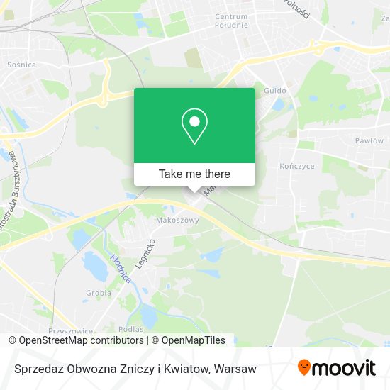 Sprzedaz Obwozna Zniczy i Kwiatow map