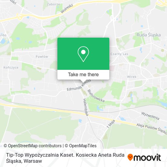 Карта Tip-Top Wypożyczalnia Kaset. Kosiecka Aneta Ruda Śląska