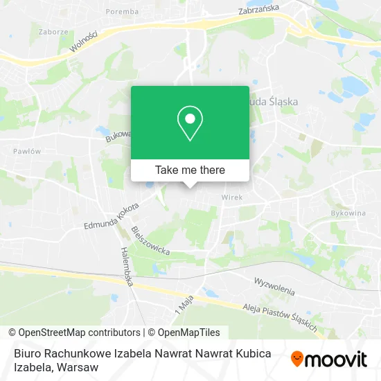 Карта Biuro Rachunkowe Izabela Nawrat Nawrat Kubica Izabela