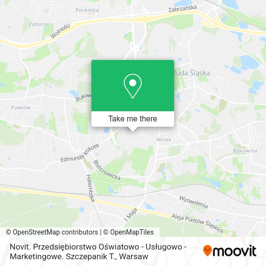 Novit. Przedsiębiorstwo Oświatowo - Usługowo - Marketingowe. Szczepanik T. map