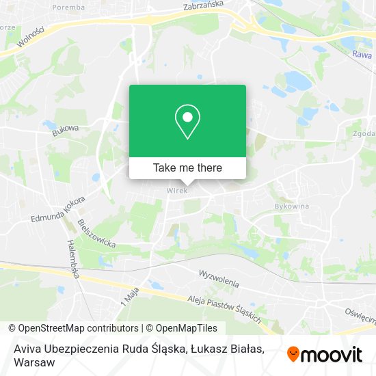 Aviva Ubezpieczenia Ruda Śląska, Łukasz Białas map