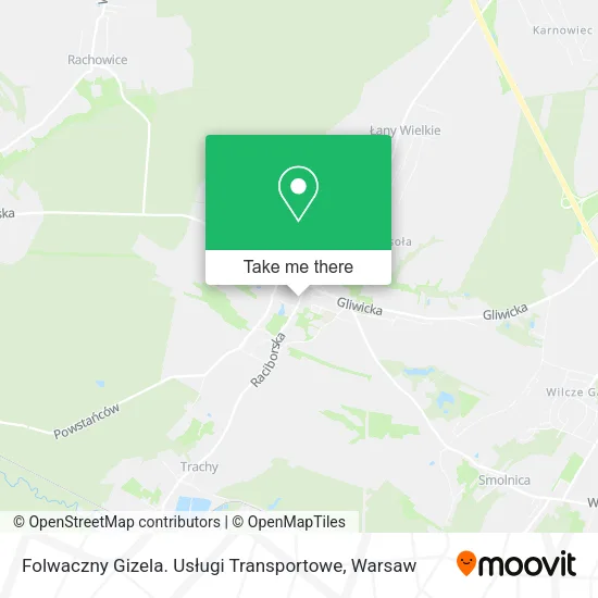 Карта Folwaczny Gizela. Usługi Transportowe