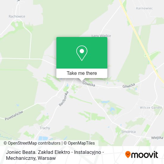 Joniec Beata. Zakład Elektro - Instalacyjno - Mechaniczny map