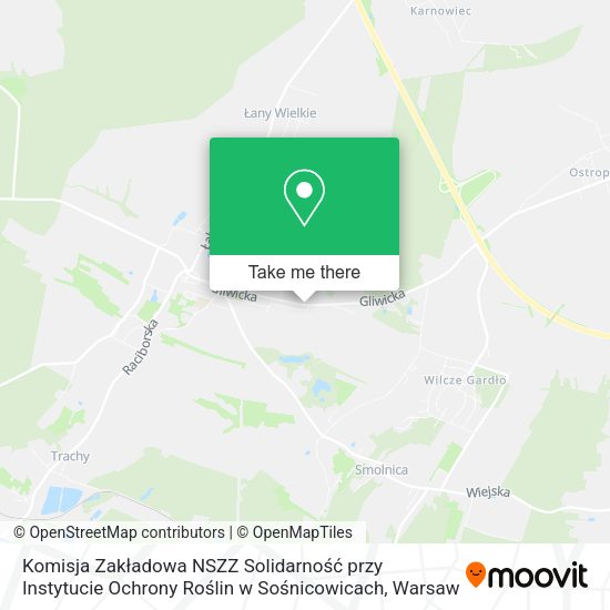 Komisja Zakładowa NSZZ Solidarność przy Instytucie Ochrony Roślin w Sośnicowicach map