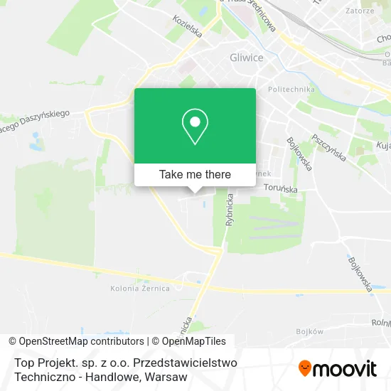 Карта Top Projekt. sp. z o.o. Przedstawicielstwo Techniczno - Handlowe