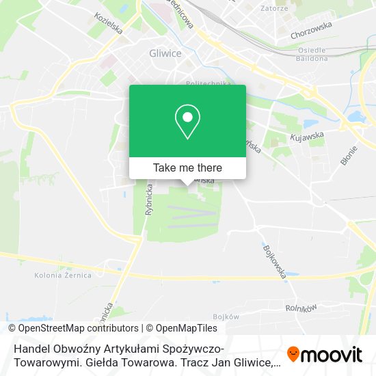 Handel Obwoźny Artykułami Spożywczo-Towarowymi. Giełda Towarowa. Tracz Jan Gliwice map