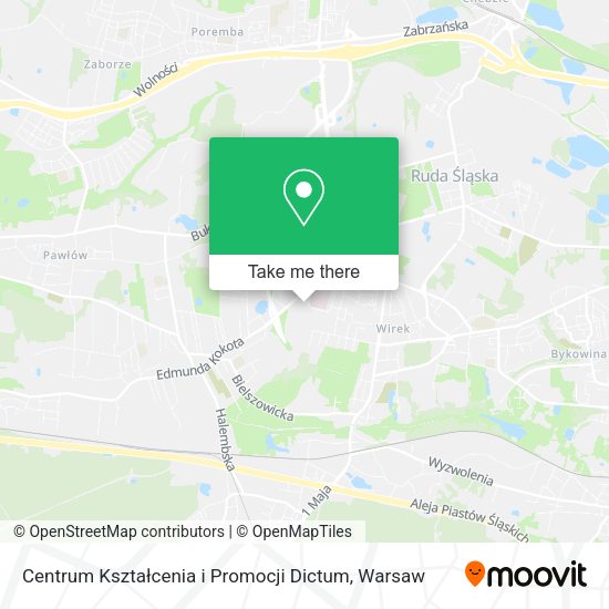 Centrum Kształcenia i Promocji Dictum map