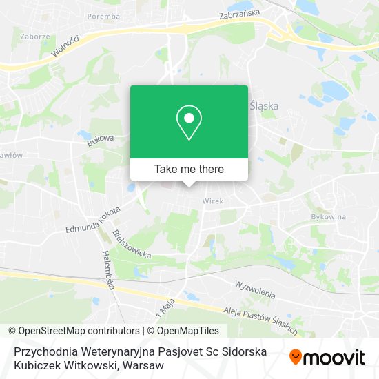 Przychodnia Weterynaryjna Pasjovet Sc Sidorska Kubiczek Witkowski map