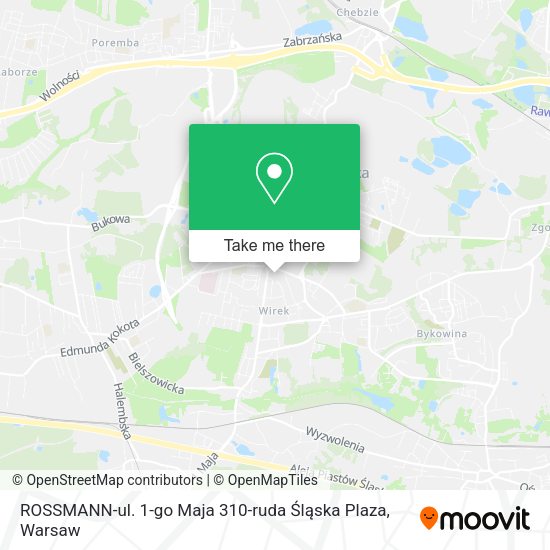 ROSSMANN-ul. 1-go Maja 310-ruda Śląska Plaza map