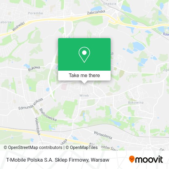 T-Mobile Polska S.A. Sklep Firmowy map