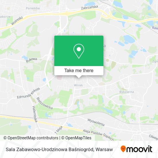 Sala Zabawowo-Urodzinowa Baśniogród map