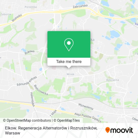 Elkow. Regeneracja Alternatorów i Rozruszników map