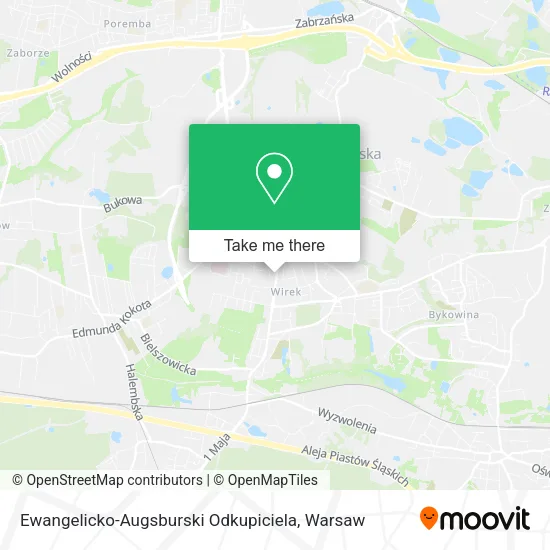 Карта Ewangelicko-Augsburski Odkupiciela