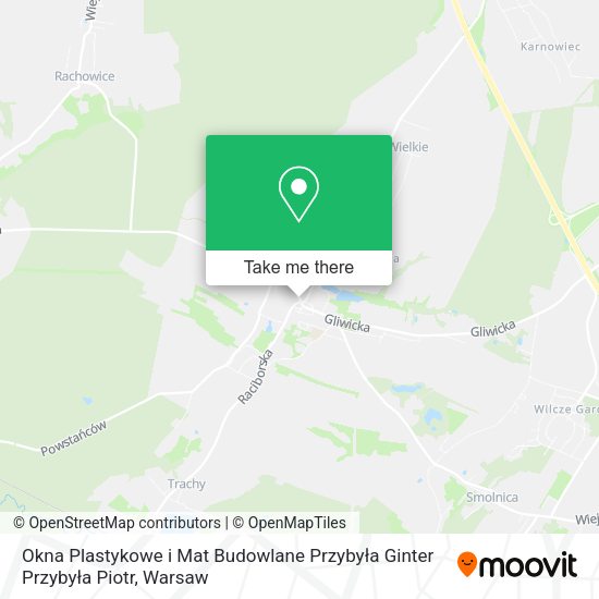 Okna Plastykowe i Mat Budowlane Przybyła Ginter Przybyła Piotr map