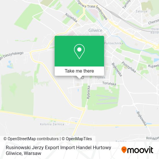 Rusinowski Jerzy Export Import Handel Hurtowy Gliwice map