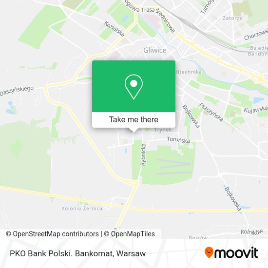 PKO Bank Polski. Bankomat map