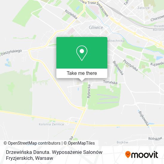 Drzewińska Danuta. Wyposażenie Salonów Fryzjerskich map