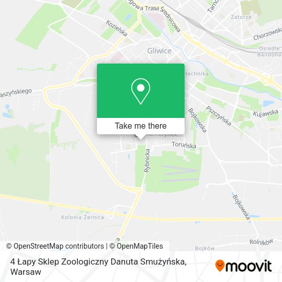 4 Łapy Sklep Zoologiczny Danuta Smużyńska map