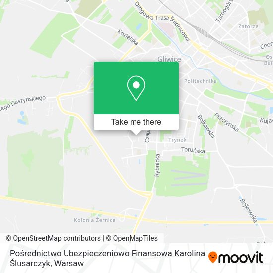 Pośrednictwo Ubezpieczeniowo Finansowa Karolina Ślusarczyk map