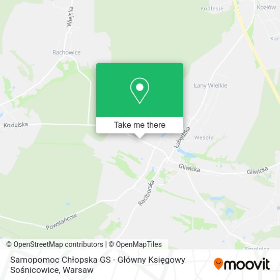 Samopomoc Chłopska GS - Główny Księgowy Sośnicowice map