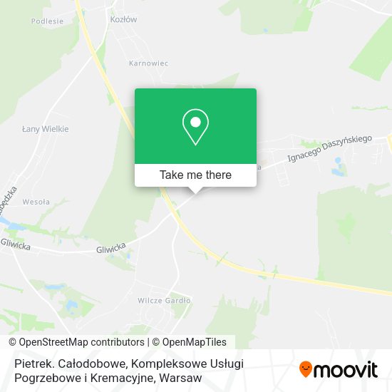 Pietrek. Całodobowe, Kompleksowe Usługi Pogrzebowe i Kremacyjne map