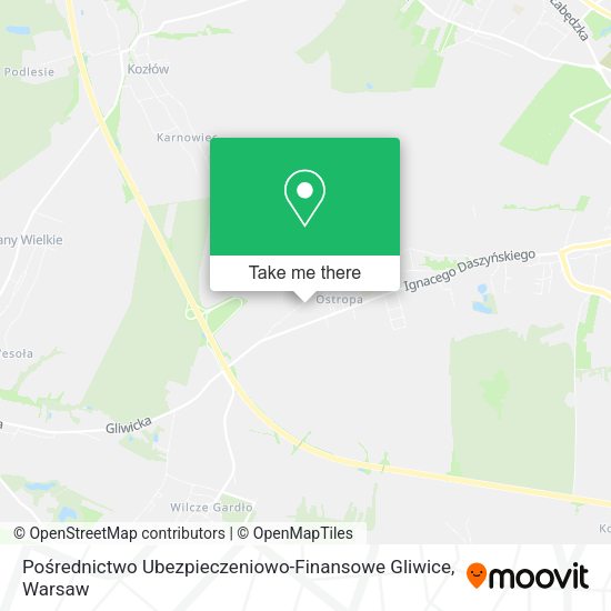 Pośrednictwo Ubezpieczeniowo-Finansowe Gliwice map