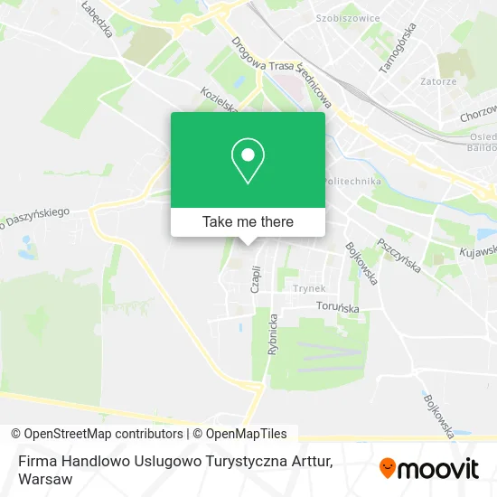 Карта Firma Handlowo Uslugowo Turystyczna Arttur