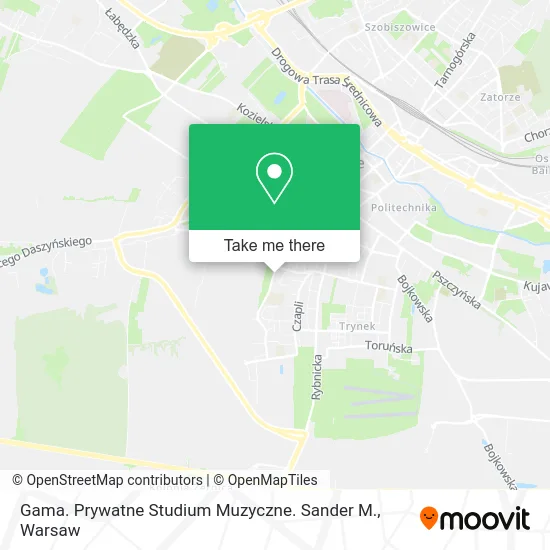 Карта Gama. Prywatne Studium Muzyczne. Sander M.