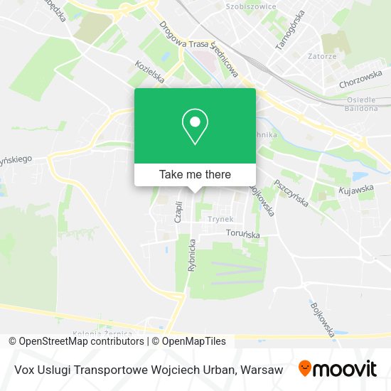 Vox Uslugi Transportowe Wojciech Urban map