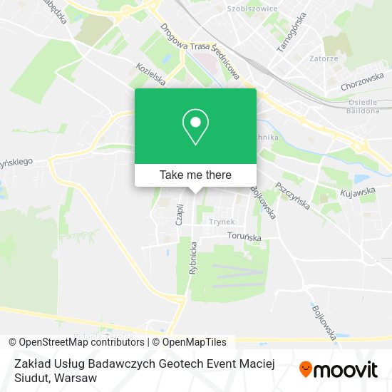 Zakład Usług Badawczych Geotech Event Maciej Siudut map