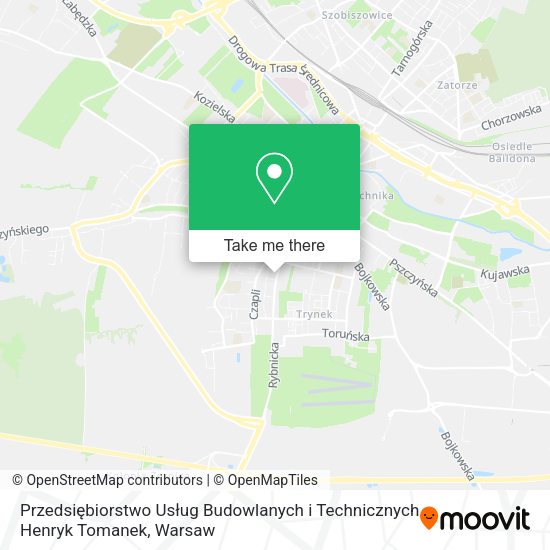 Przedsiębiorstwo Usług Budowlanych i Technicznych Henryk Tomanek map