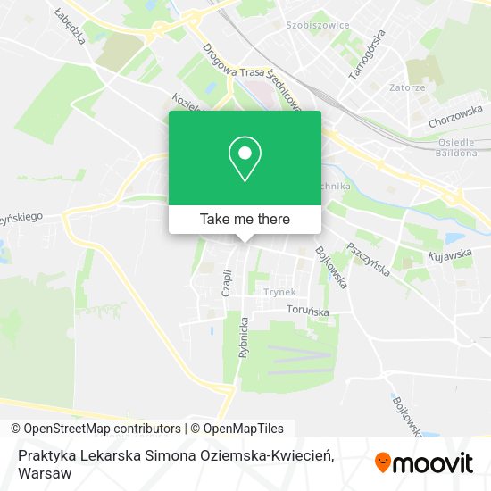 Praktyka Lekarska Simona Oziemska-Kwiecień map