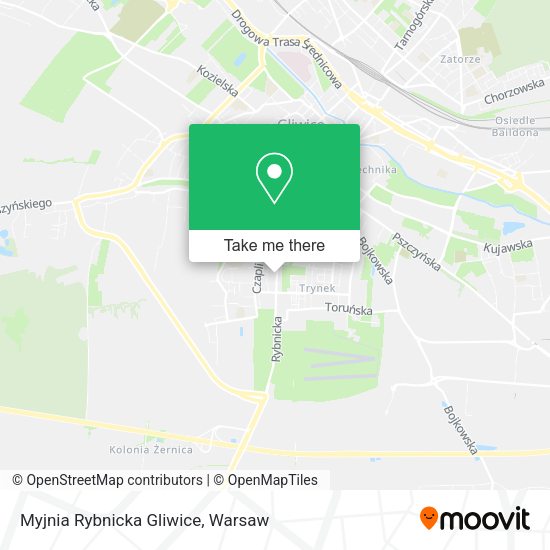 Myjnia Rybnicka Gliwice map