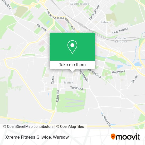 Xtreme Fitness Gliwice map