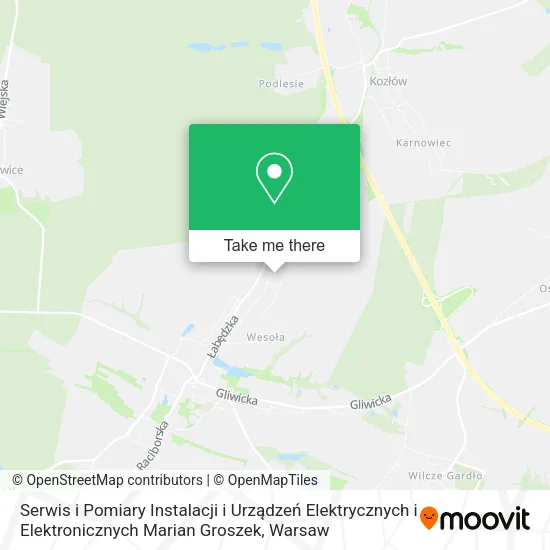 Serwis i Pomiary Instalacji i Urządzeń Elektrycznych i Elektronicznych Marian Groszek map