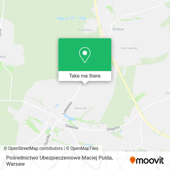 Pośrednictwo Ubezpieczeniowe Maciej Pulda map