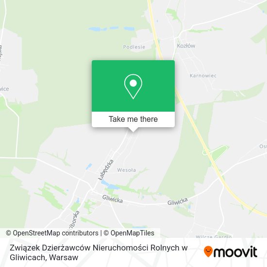 Związek Dzierżawców Nieruchomości Rolnych w Gliwicach map