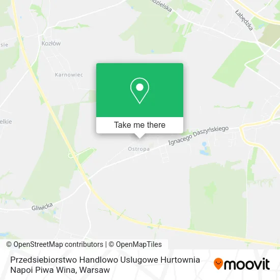 Przedsiebiorstwo Handlowo Uslugowe Hurtownia Napoi Piwa Wina map