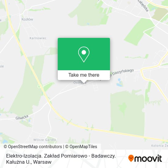 Elektro-Izolacja. Zakład Pomiarowo - Badawczy. Kałużna U. map